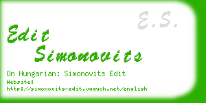 edit simonovits business card